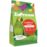 ZuPreem FruitBlend emballage rectangulaire, pratique pour grands oiseaux.