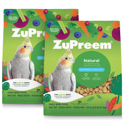 ZuPreem Pellets Naturels – sachet pour calopsittes moyen, alimentation quotidienne équilibrée.