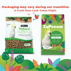 Pellets uniformes ZuPreem True Harvest dans un bol, apport nutritionnel constant.