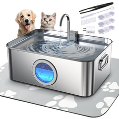 Zuqqony fontaine d'eau 12L — vue d'ensemble pour hydrater facilement plusieurs animaux.