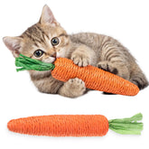 Zyghjort carotte interactif pour chat, jouet orange, stimulation mentale et plaisir.