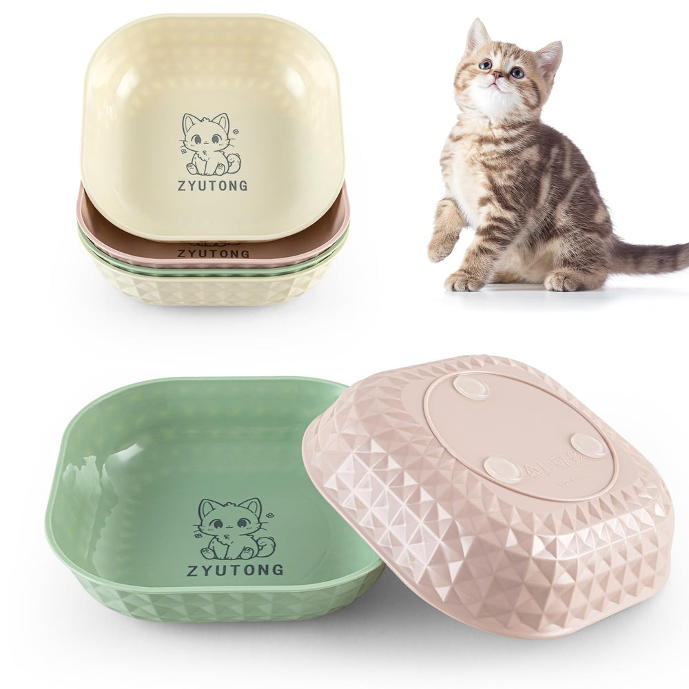 ZYUTONG ensemble 6 bols chat couleurs – bols colorés pour plusieurs chats.
