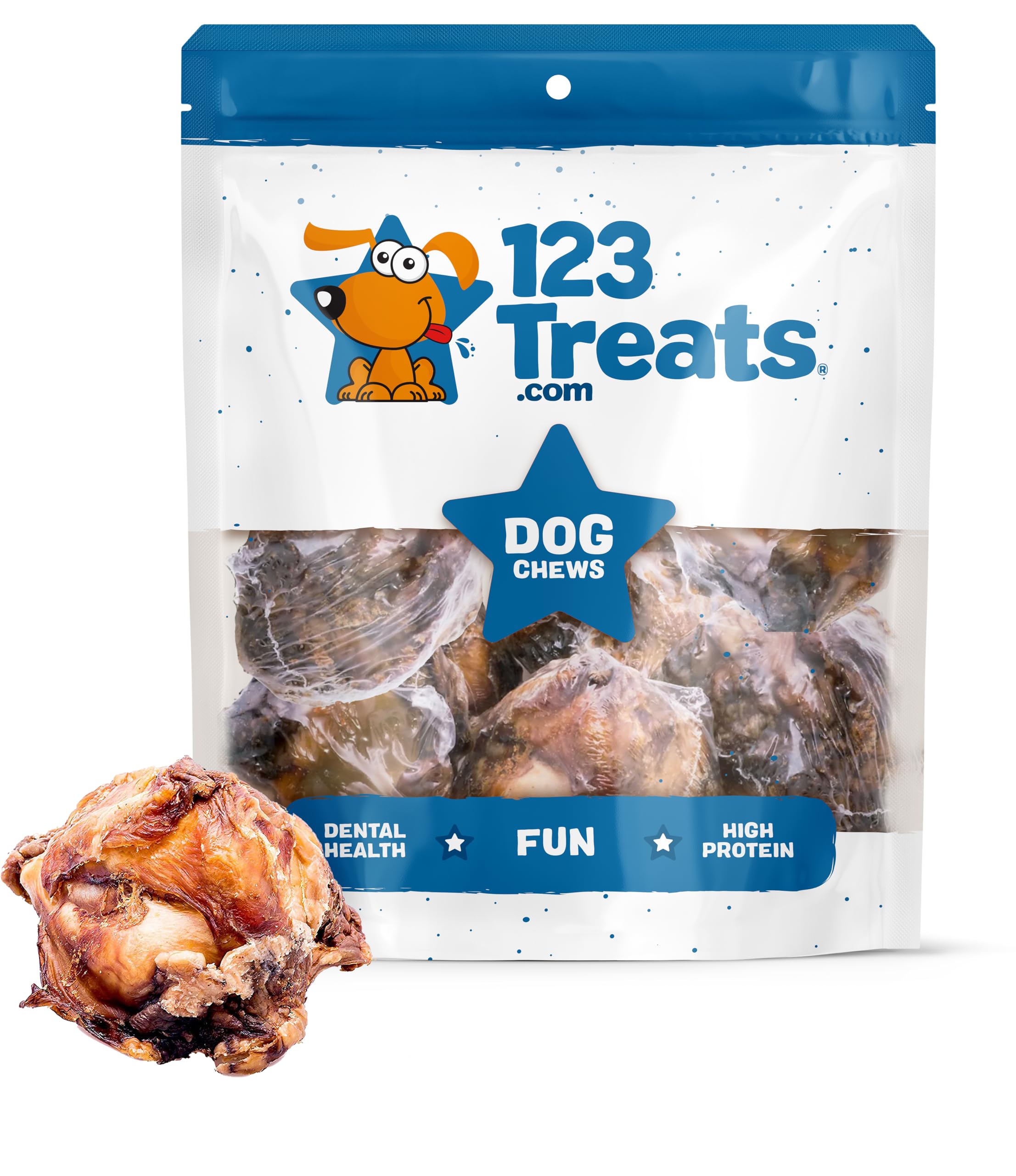 123 Treats os genou boeuf naturel, parfait pour grignoter sainement.