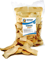 123 Treats – paquet chips peau de boeuf fumée, snack durable pour chien.