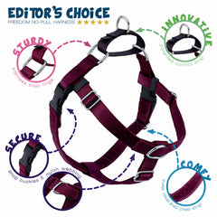Harnais Freedom No Pull de 2 Hounds Design — sangles réglables pour un ajustement confortable.