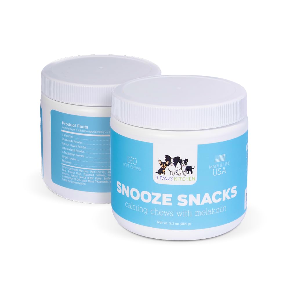 3 Paws Kitchen Snooze Snacks, boîte prête à offrir, parfait pour un cadeau à votre chien.