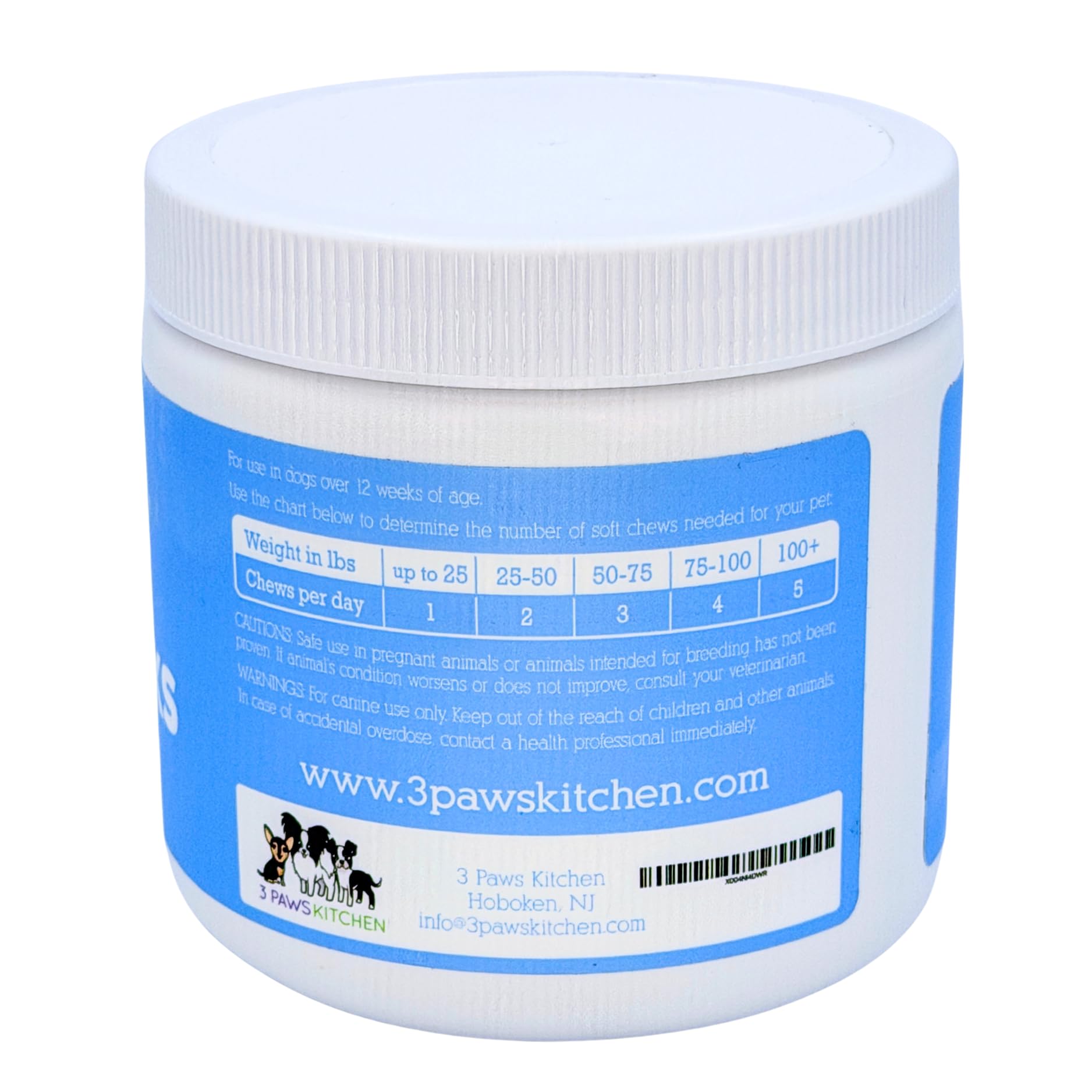 3 Paws Kitchen Snooze Snacks, fabriqués aux États‑Unis, normes de qualité et sécurité.