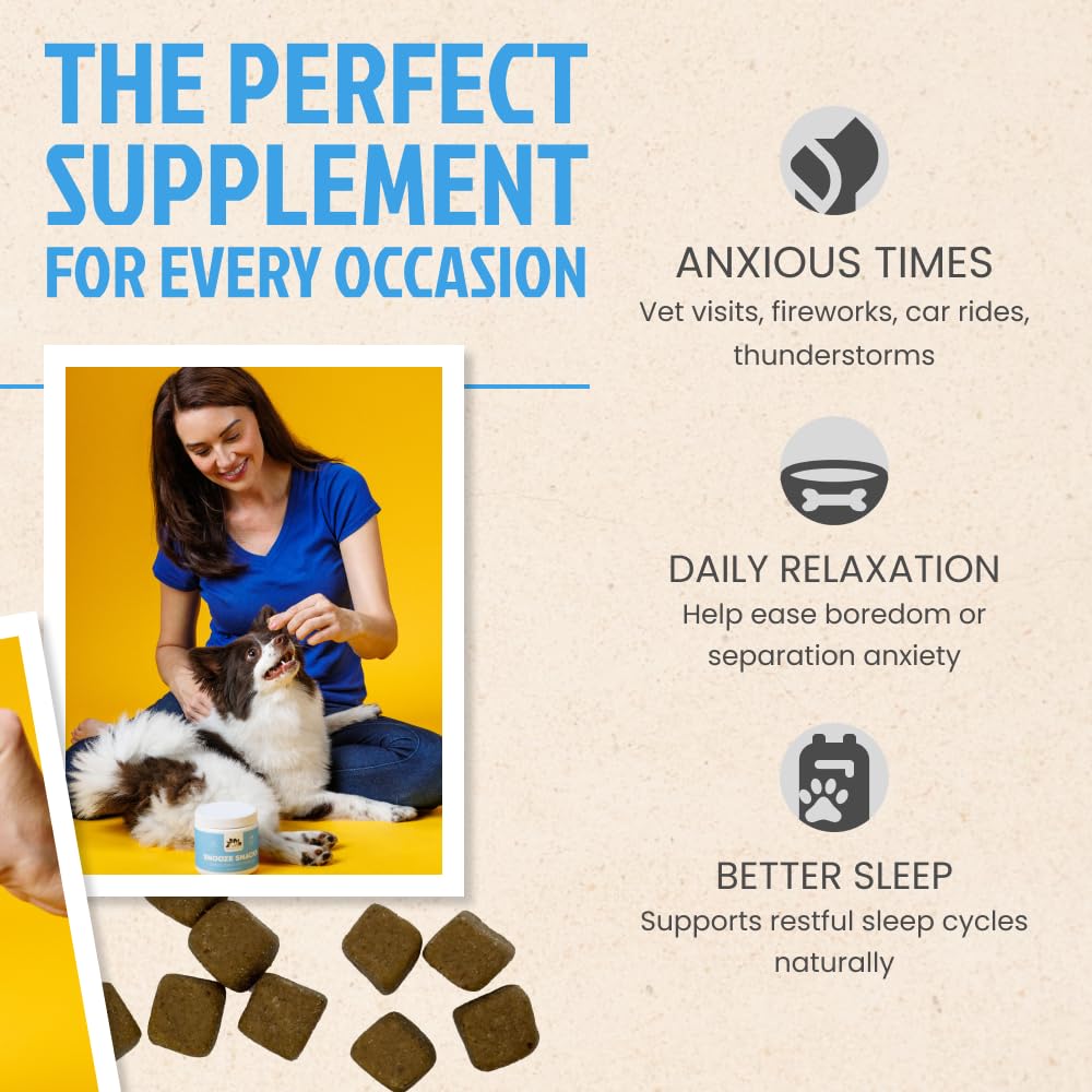 3 Paws Kitchen Snooze Snacks, friandises douces pour grands chiens, soutien au calme.