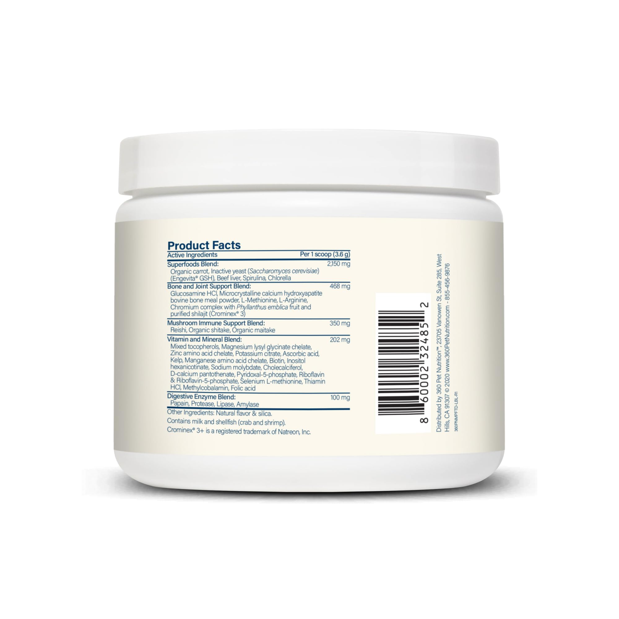 360 Pet Nutrition Canine Superfood Boost : saveur boeuf, idéale pour chiens actifs
