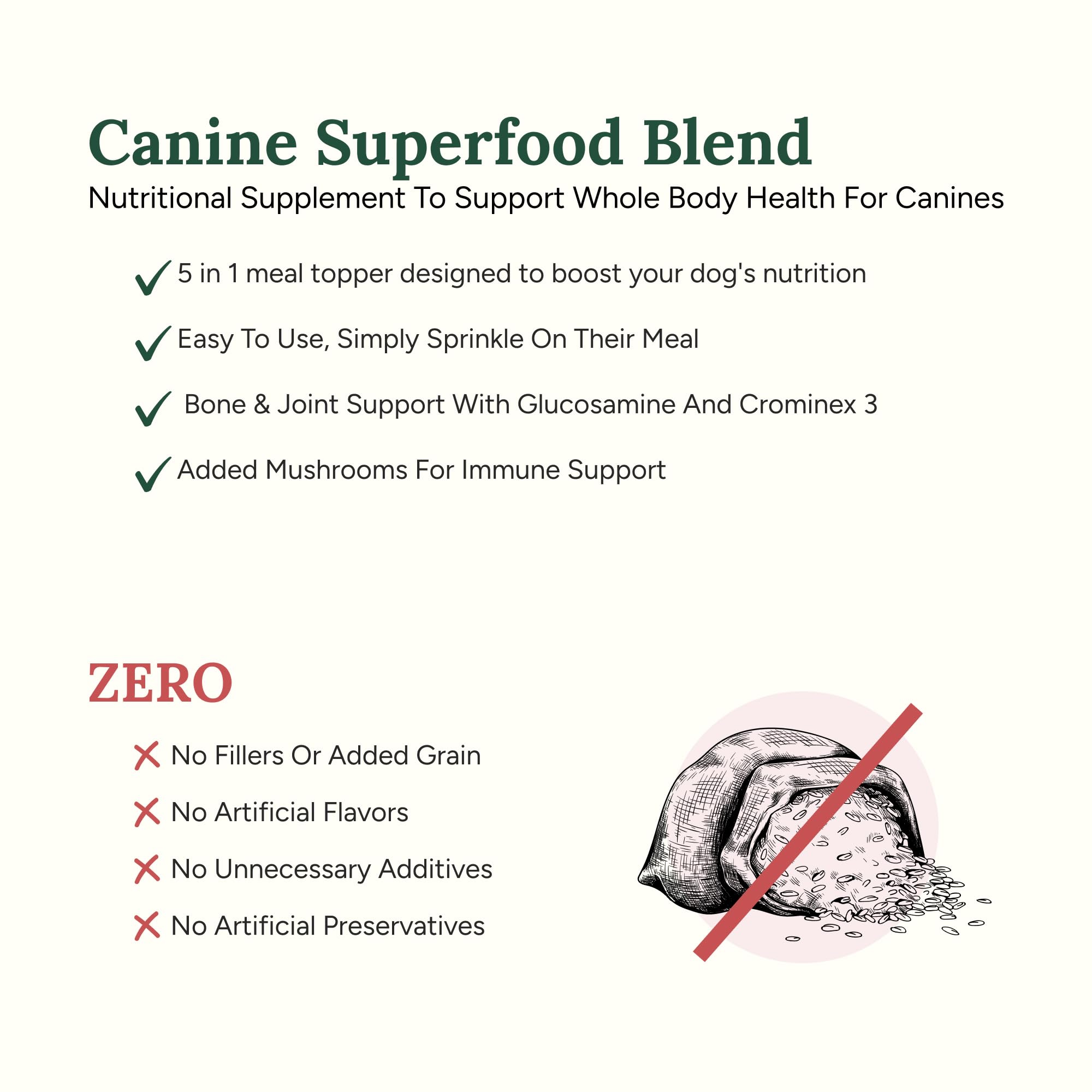 360 Pet Nutrition Canine Superfood Boost : soutien des articulations pour des mouvements fluides