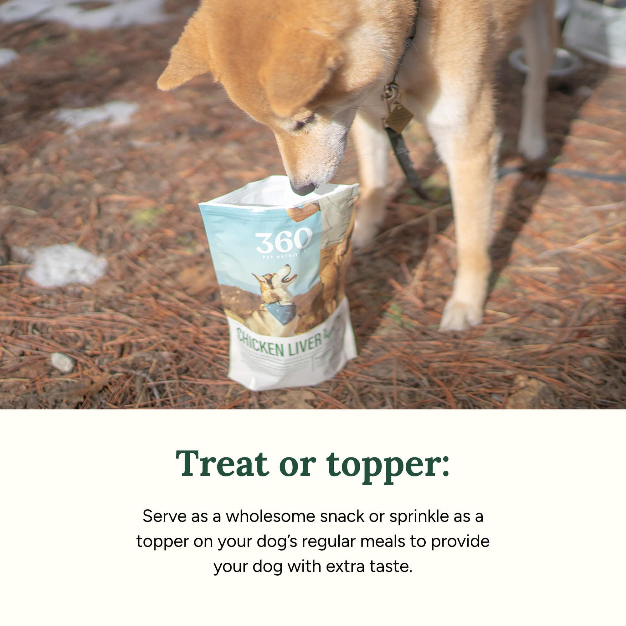 360 Pet Nutrition emballage pratique de 4 onces prêt à emporter.