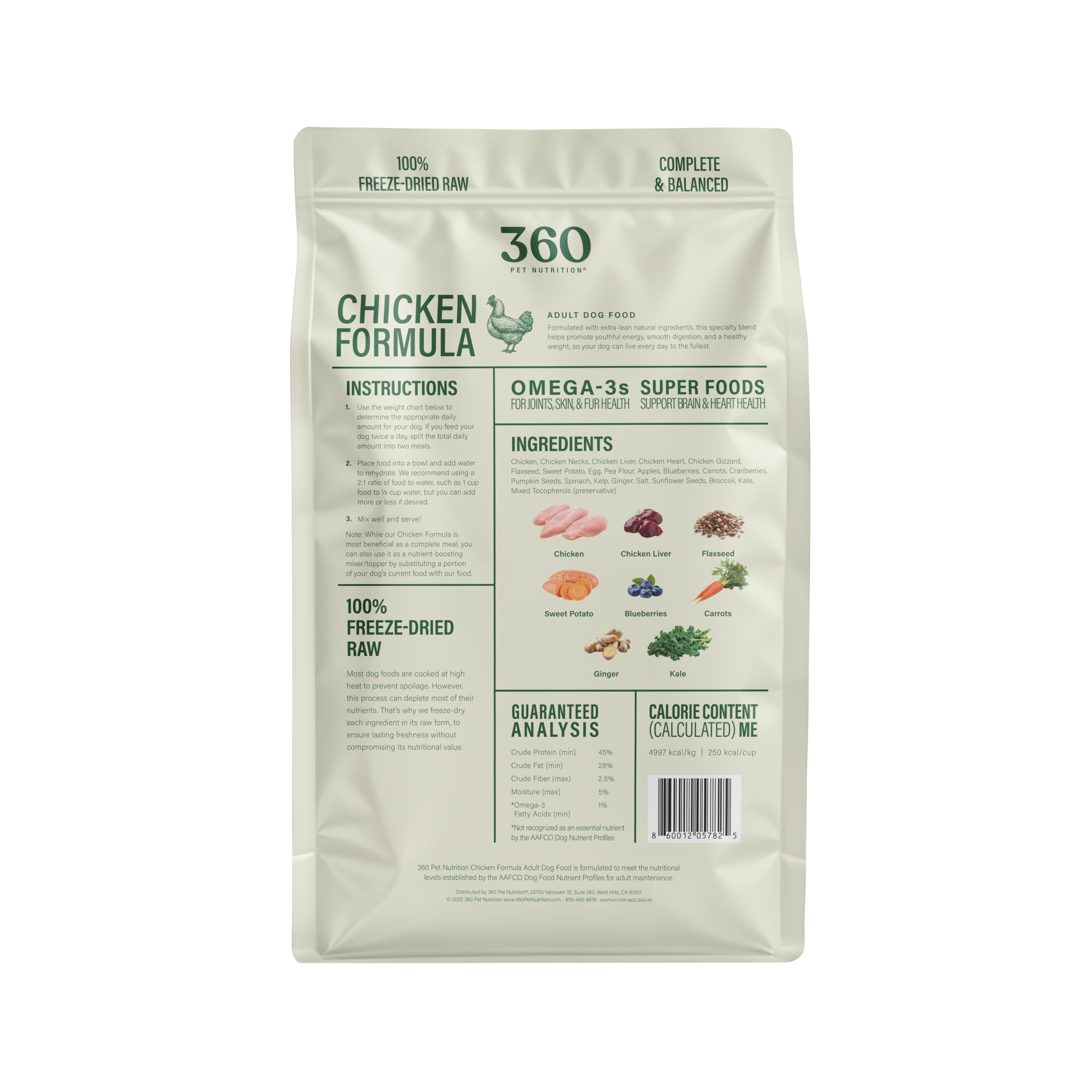 360 Pet Nutrition - fabriqué aux Etats-Unis, qualité et traçabilité.