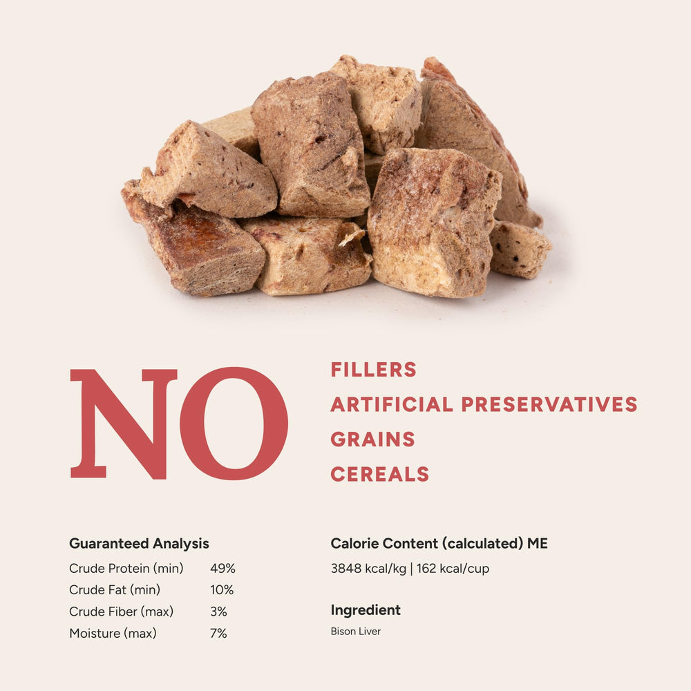360 Pet Nutrition bouchées riches en protéines foie de bison