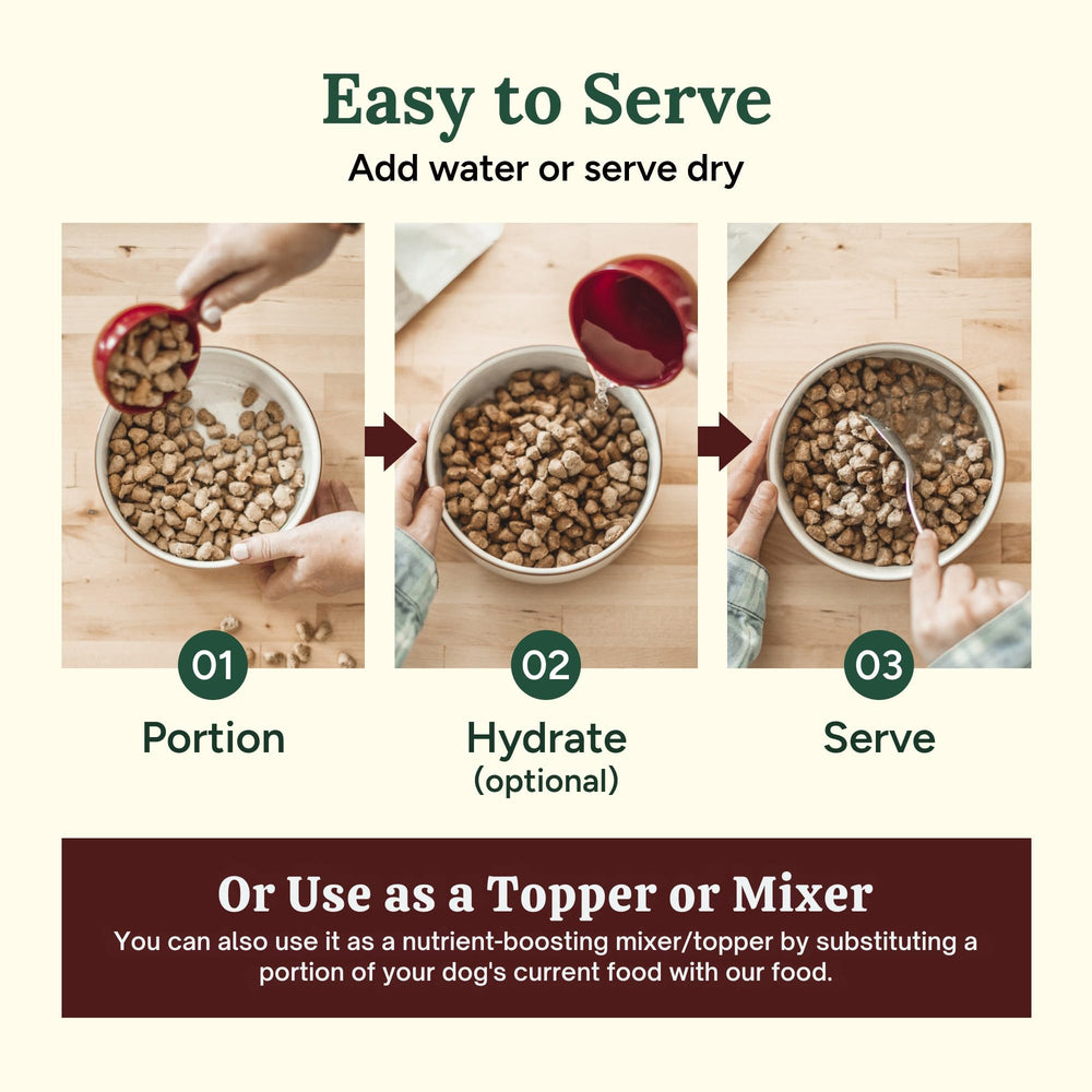 360 Pet Nutrition - repas ou garniture, flexibilité d'utilisation.