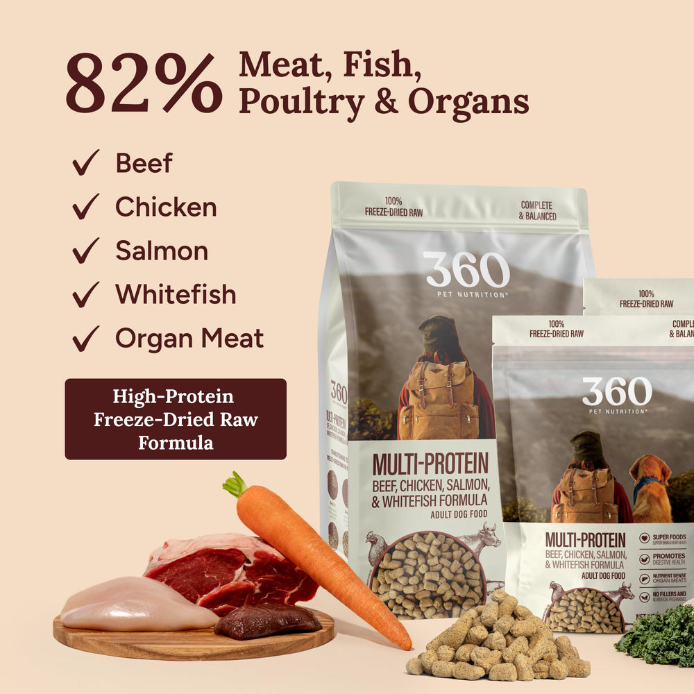 Utilisation en repas principal ou en garniture avec 360 Pet Nutrition