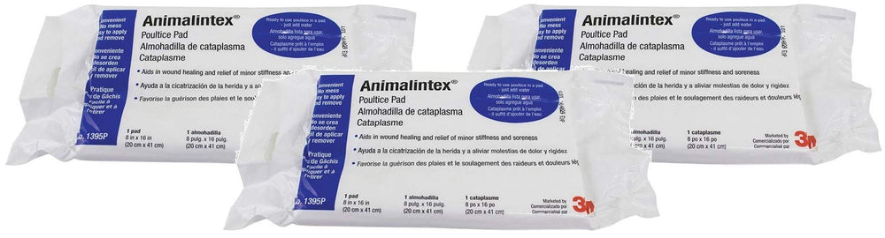 3M Animalintex cataplasme 8x16, prêt à l'emploi pour soins chevaux et chiens