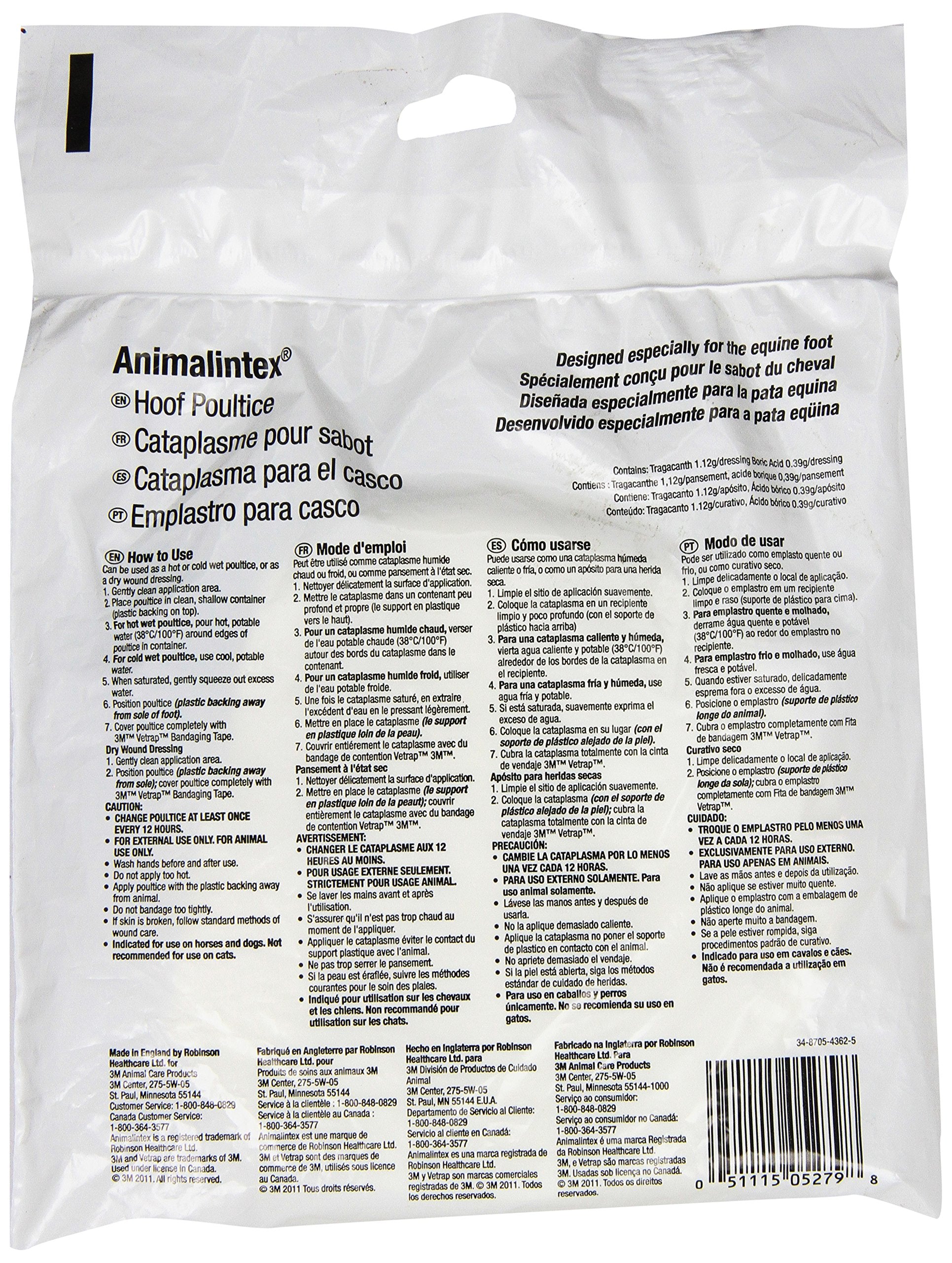 3M Animalintex tampon pour sabot - réduction du gonflement et confort rapide