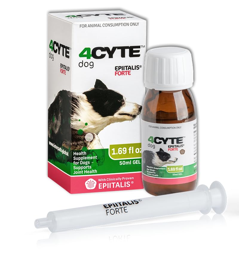 4CYTE Epiitalis Forte Gel – bouteille prête pour le soutien articulaire canin.