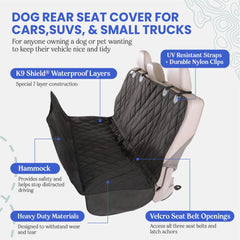 4Knines technologie imperméable K9 Shield protège contre les déversements.
