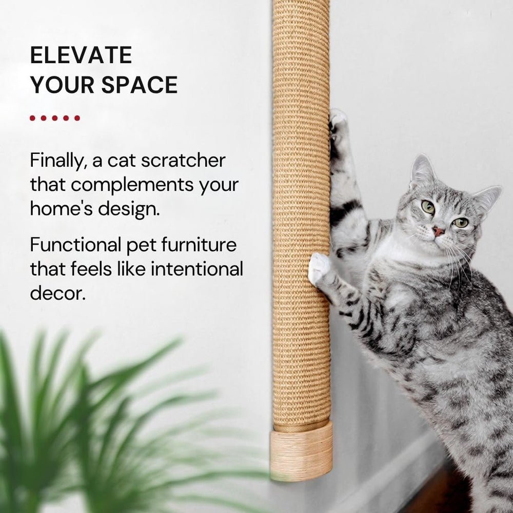 Grattoir-chat mural en bois design 7 Ruby Road intégré