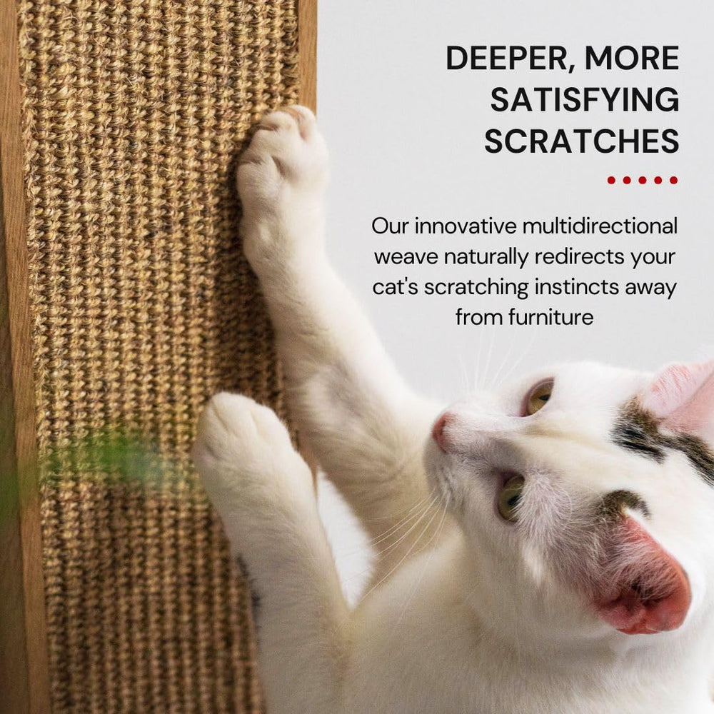 7 Ruby Road grattoir mural chat, sisal naturel offrant un griffage efficace et satisfaisant.