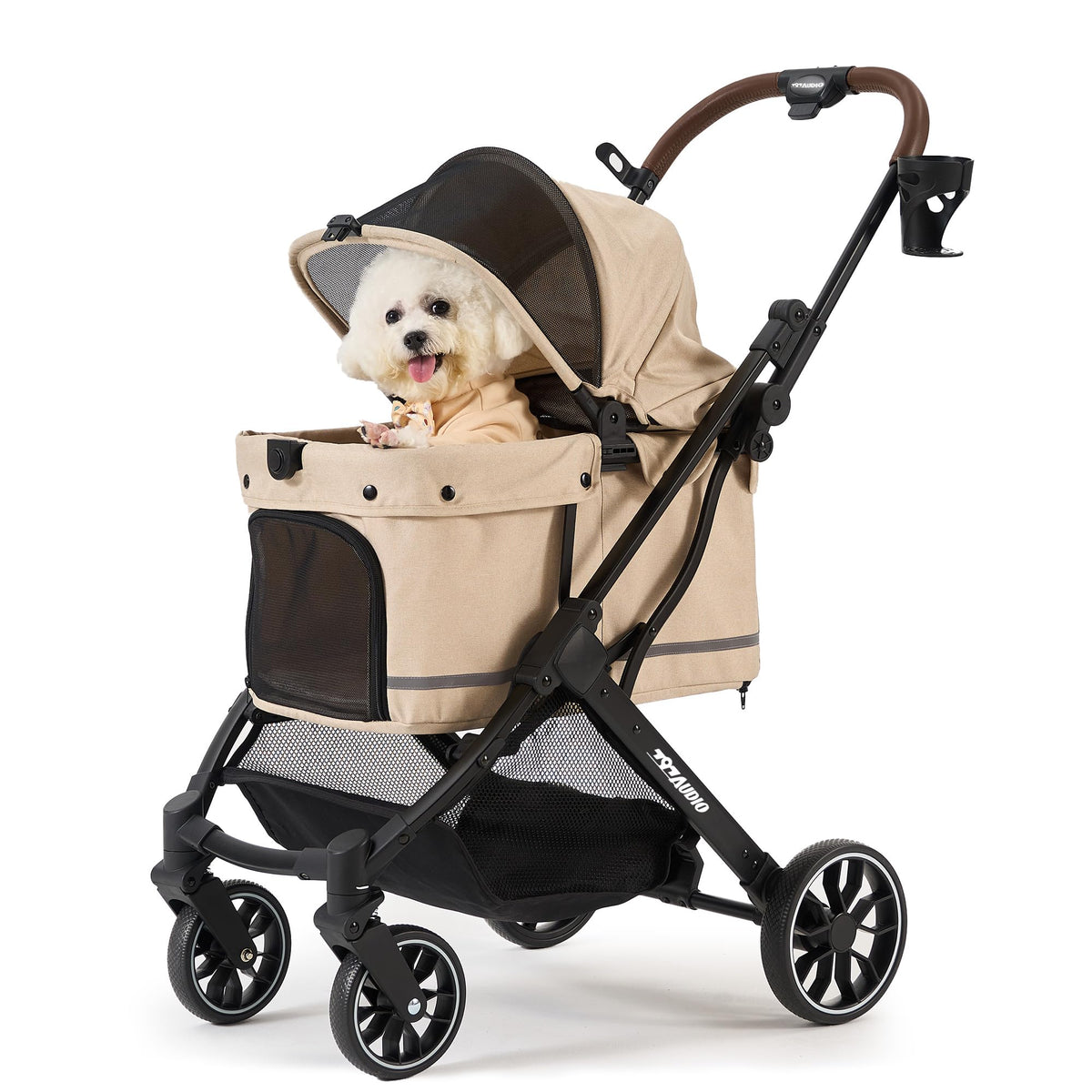 Chariot 797Audio chien spacieux pour sorties longues et confortables.