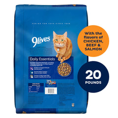 Croquettes poulet 9lives, source de protéines pour des muscles sains.