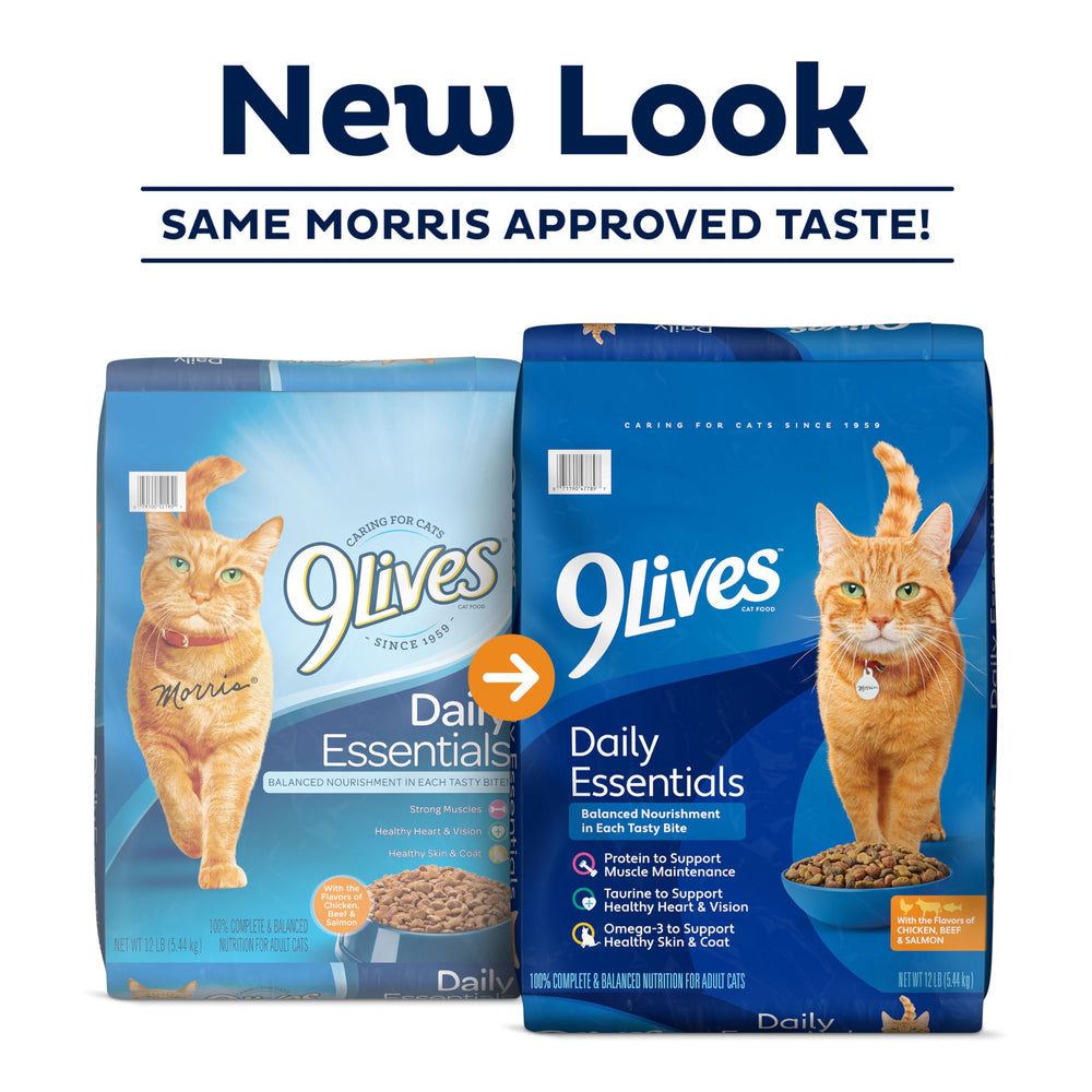 Croquettes saumon 9lives, goût savoureux et alimentation équilibrée.