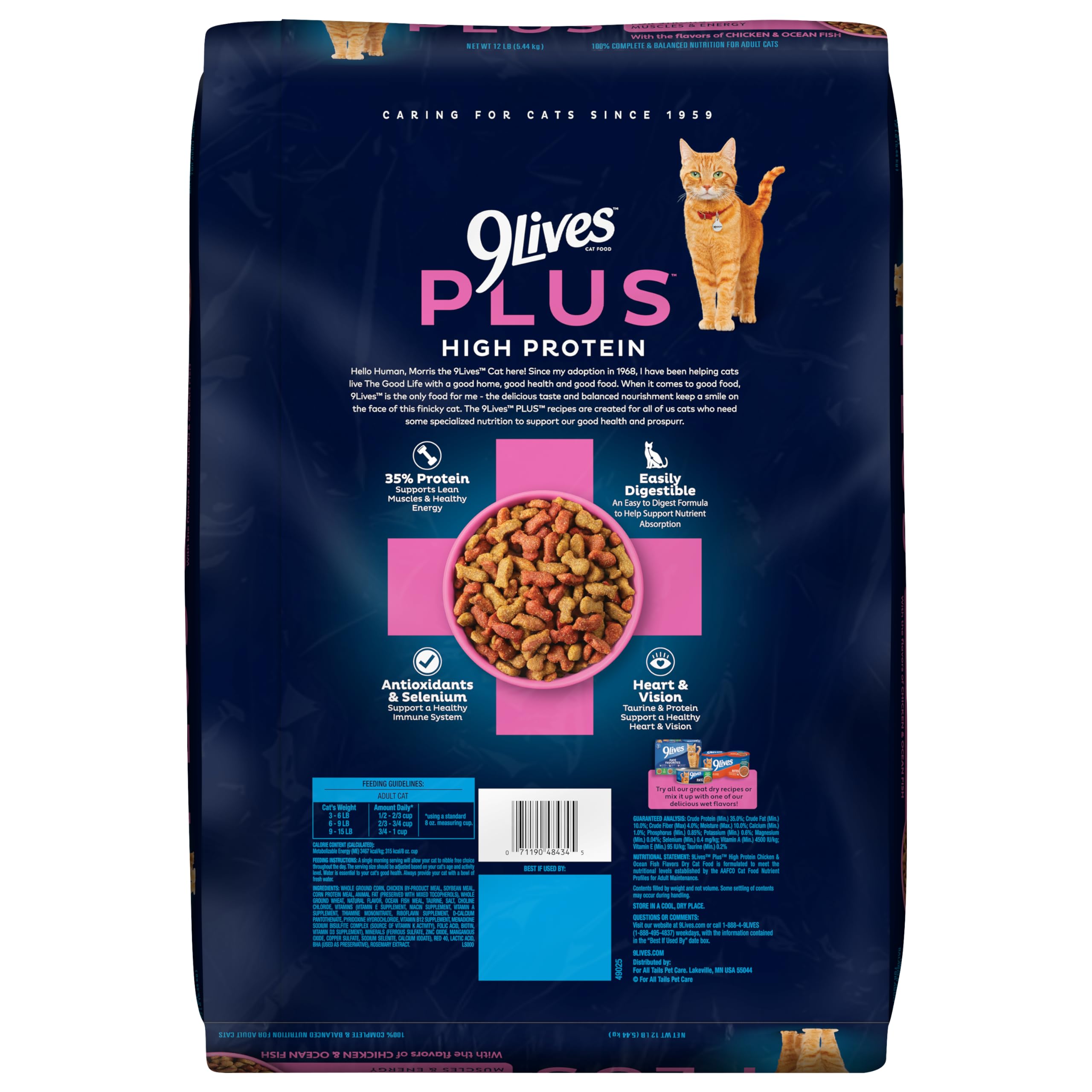 9Lives Plus – sacs pratiques de 12 lb et 3,15 lb.