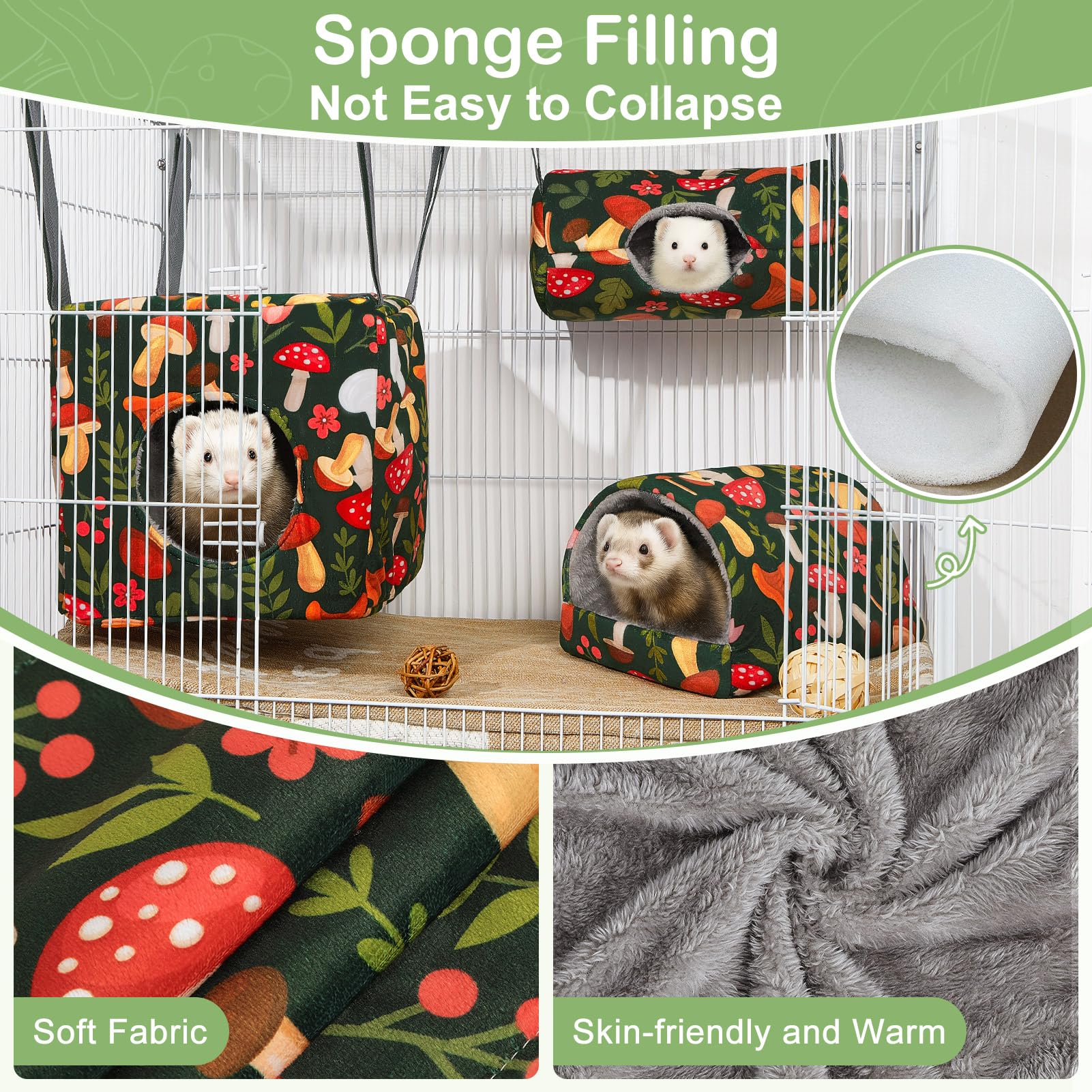 Hedgeink Hamac Ferret – design coloré qui embellit la cage.