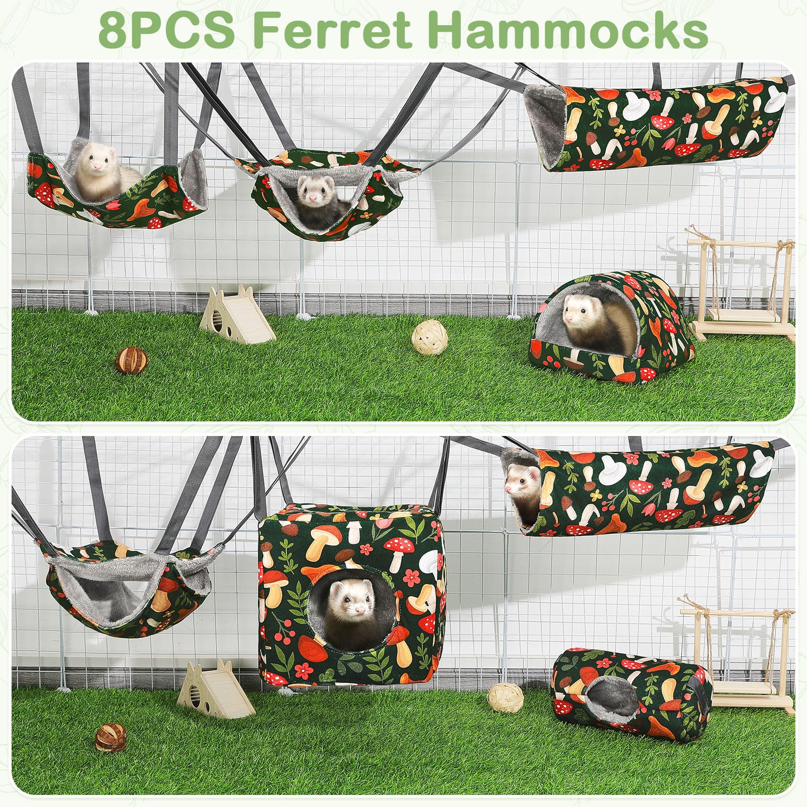 Hedgeink Hamac Ferret – structure stable avec crochets métalliques pour installation sûre.