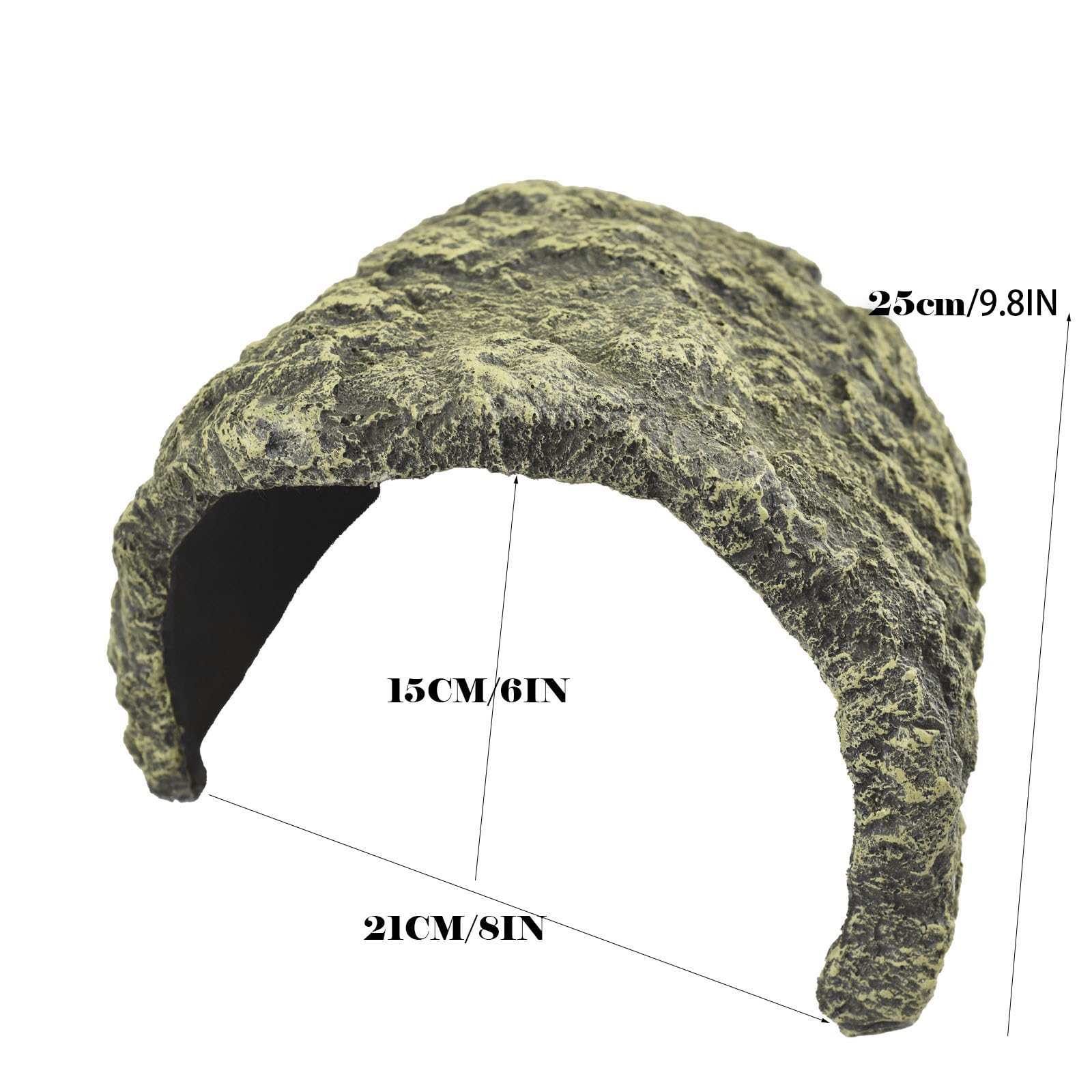 OMEM Cachette résine reptile intérieur lisse pour sécurité et confort.
