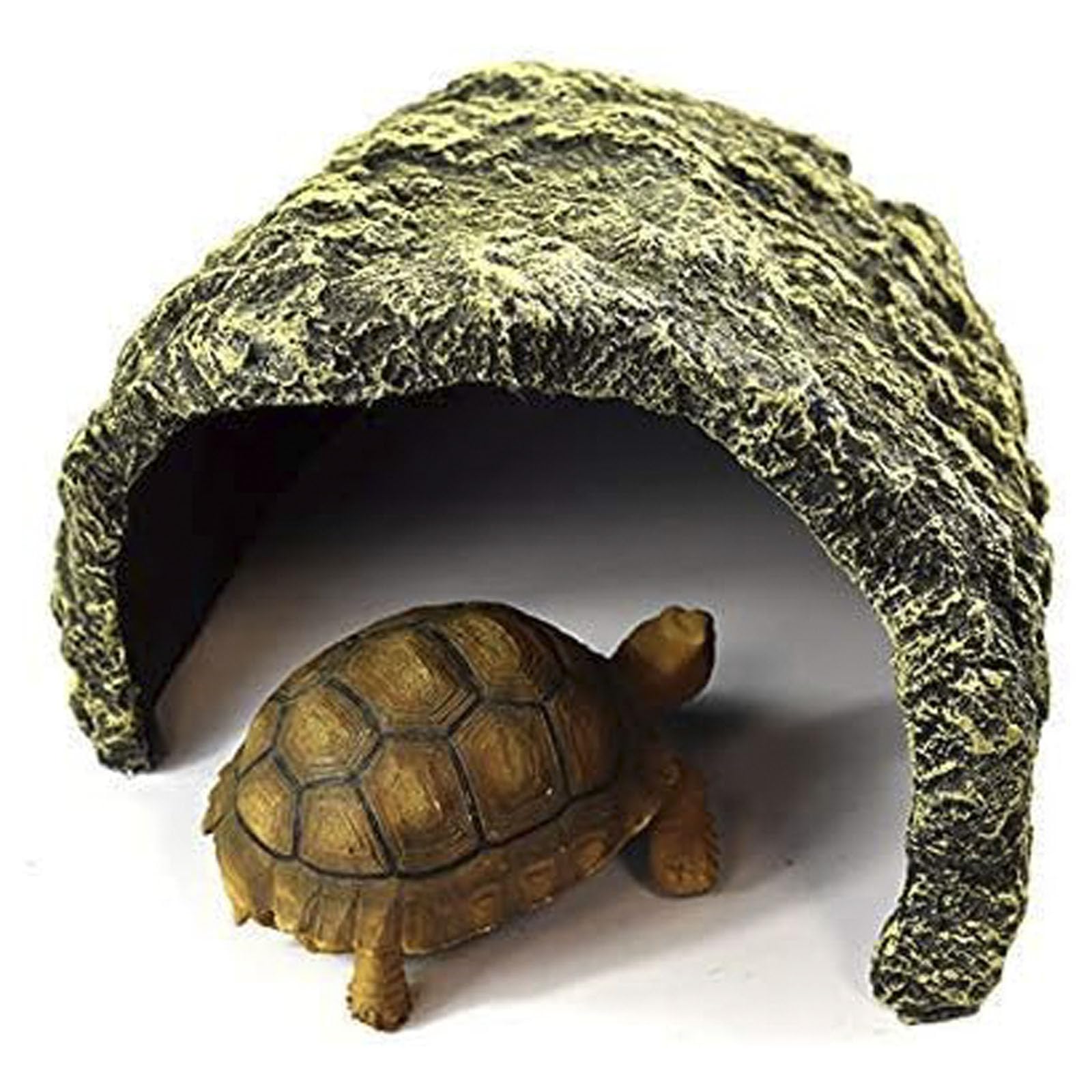 OMEM Cachette résine reptile appearance terrarium réaliste pour habitat naturel.