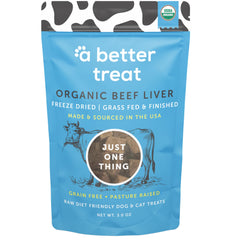 A Better Treat foie de boeuf séché tranche – récompense protéinée idéale pour l'entraînement.