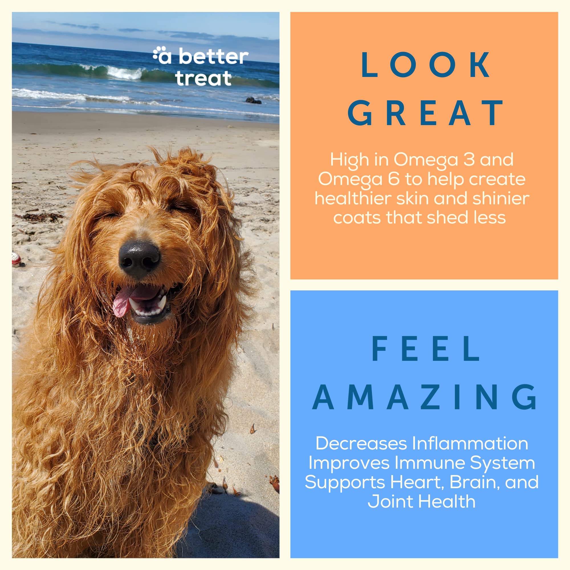 A Better Treat – tranches-saumon-seche, goût naturel et soutien possible du pelage.