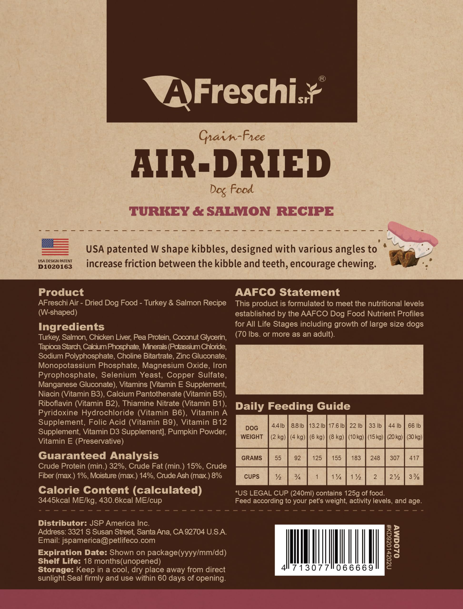 A Freschi srl croquettes haute protéine sans grain pour chiens adultes et chiots.
