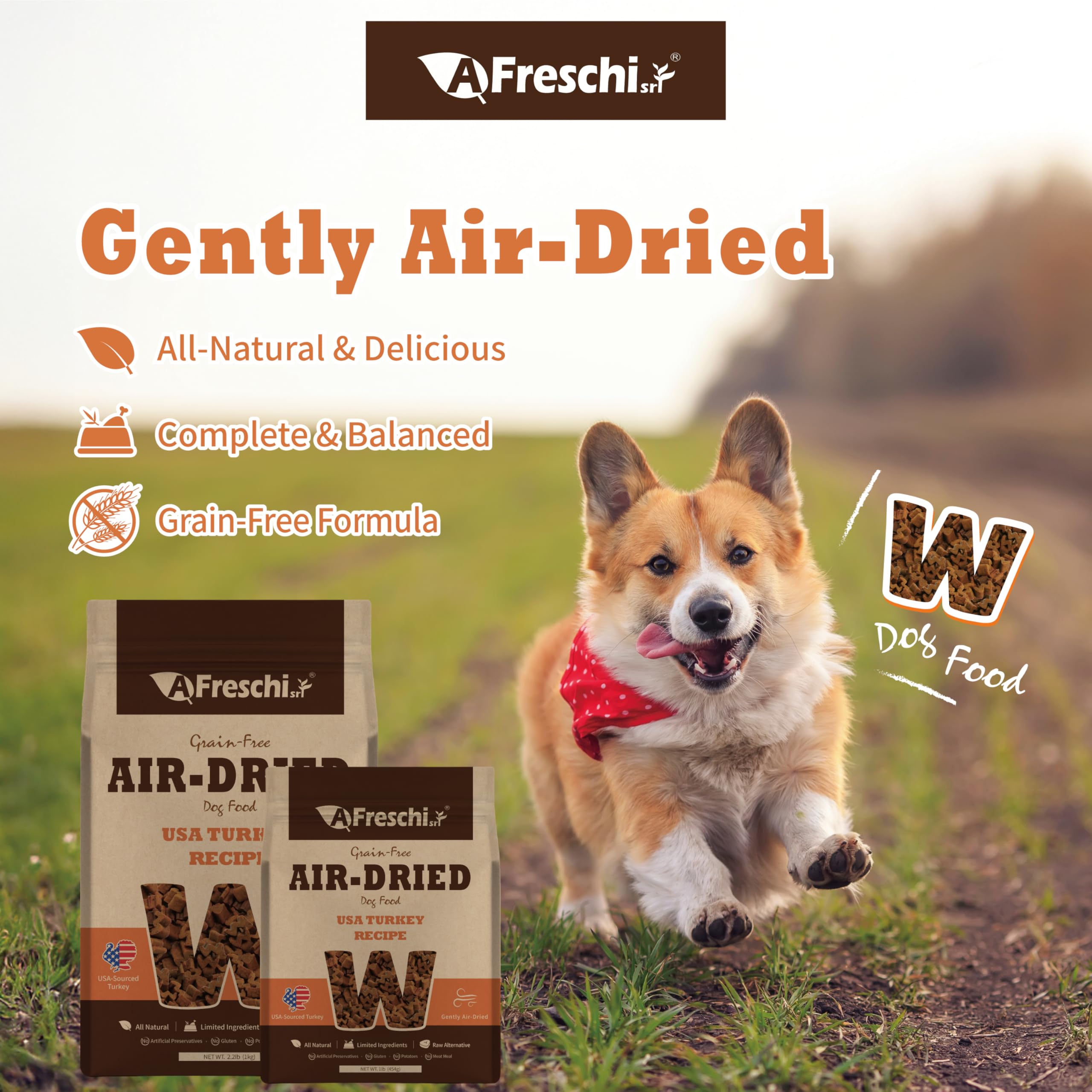 Ingrédients naturels dinde et légumes pour une nutrition équilibrée par A Freschi srl.