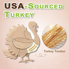 Tendons hypoallergenes sans additifs pour chiens sensibles.