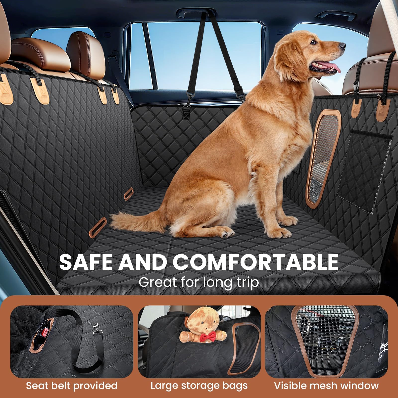 A-Pce ceinture de securite pour chien voyage plus securise