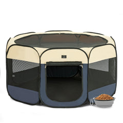 A 4 Pet parc-chien-petit-chiot-40-55-pouces, espace sécurisé pour jouer.