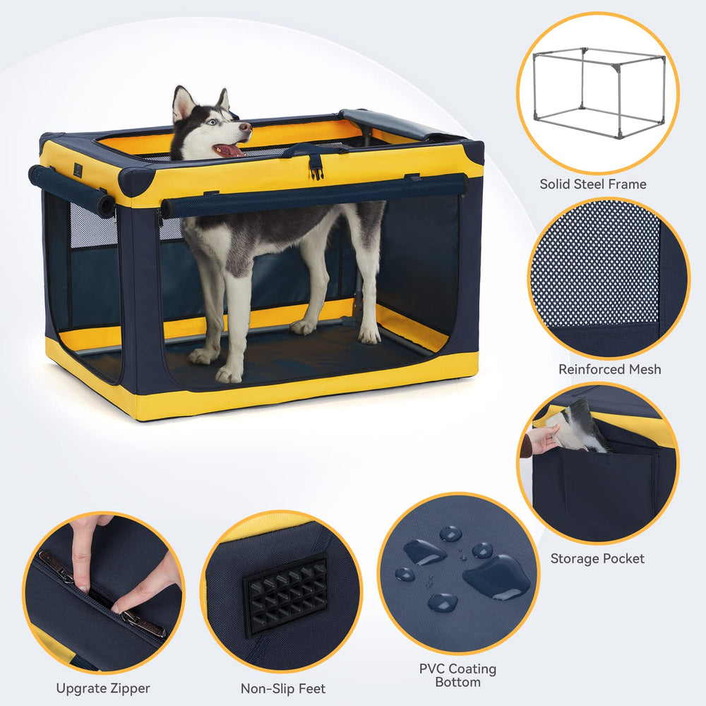 Cage chien pliable A4PET, rangement rapide et pratique.