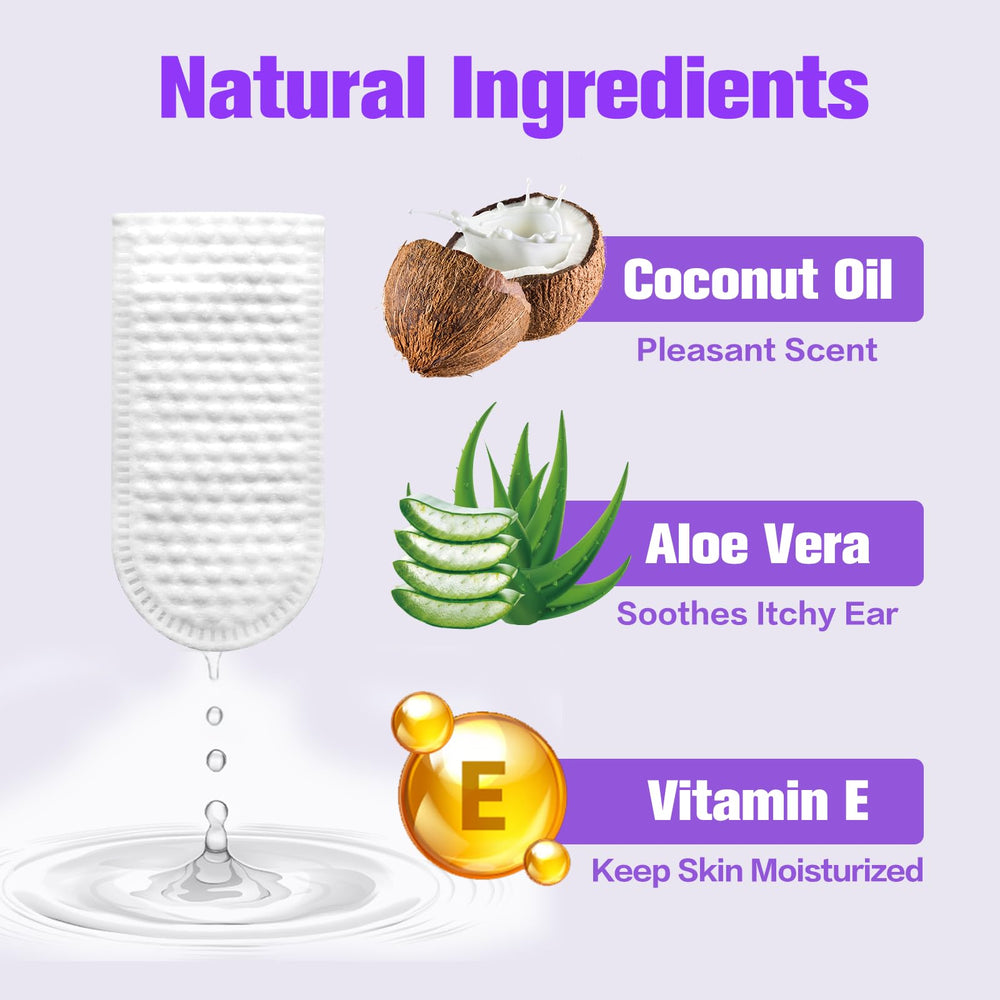 AAIHE Lingettes Oreilles Chien — parfum coco frais pour une sensation agréable.