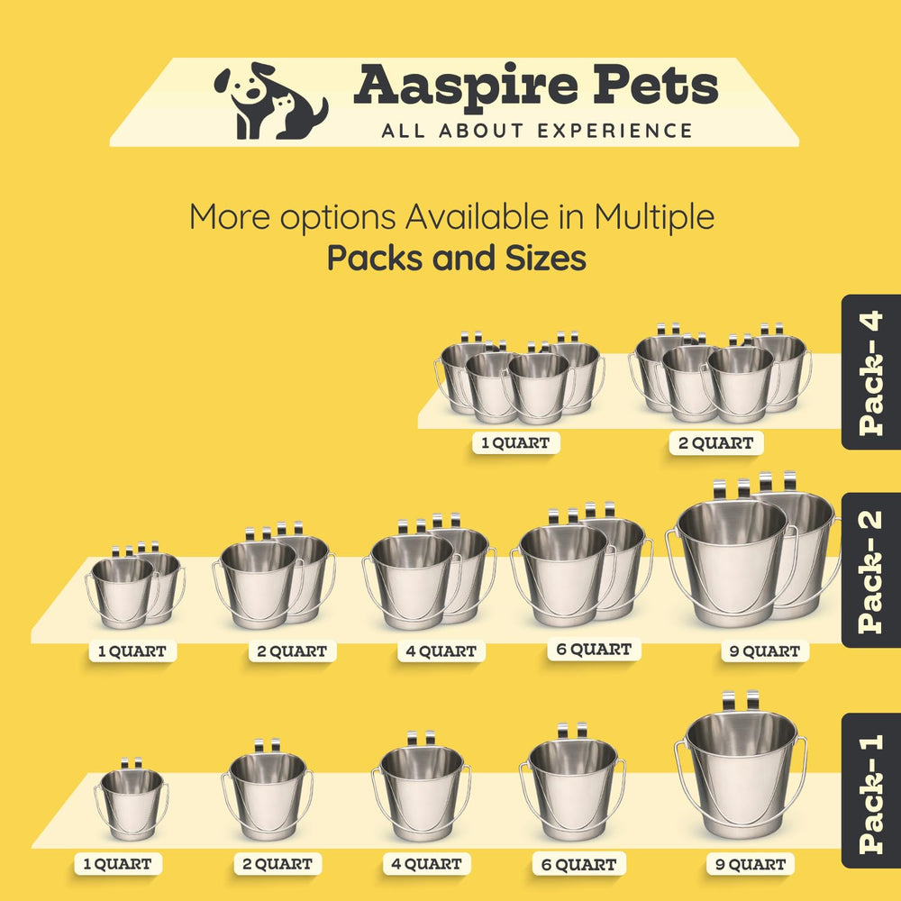 AASPIRE PETS: acier inoxydable durable résiste à l’usage quotidien.