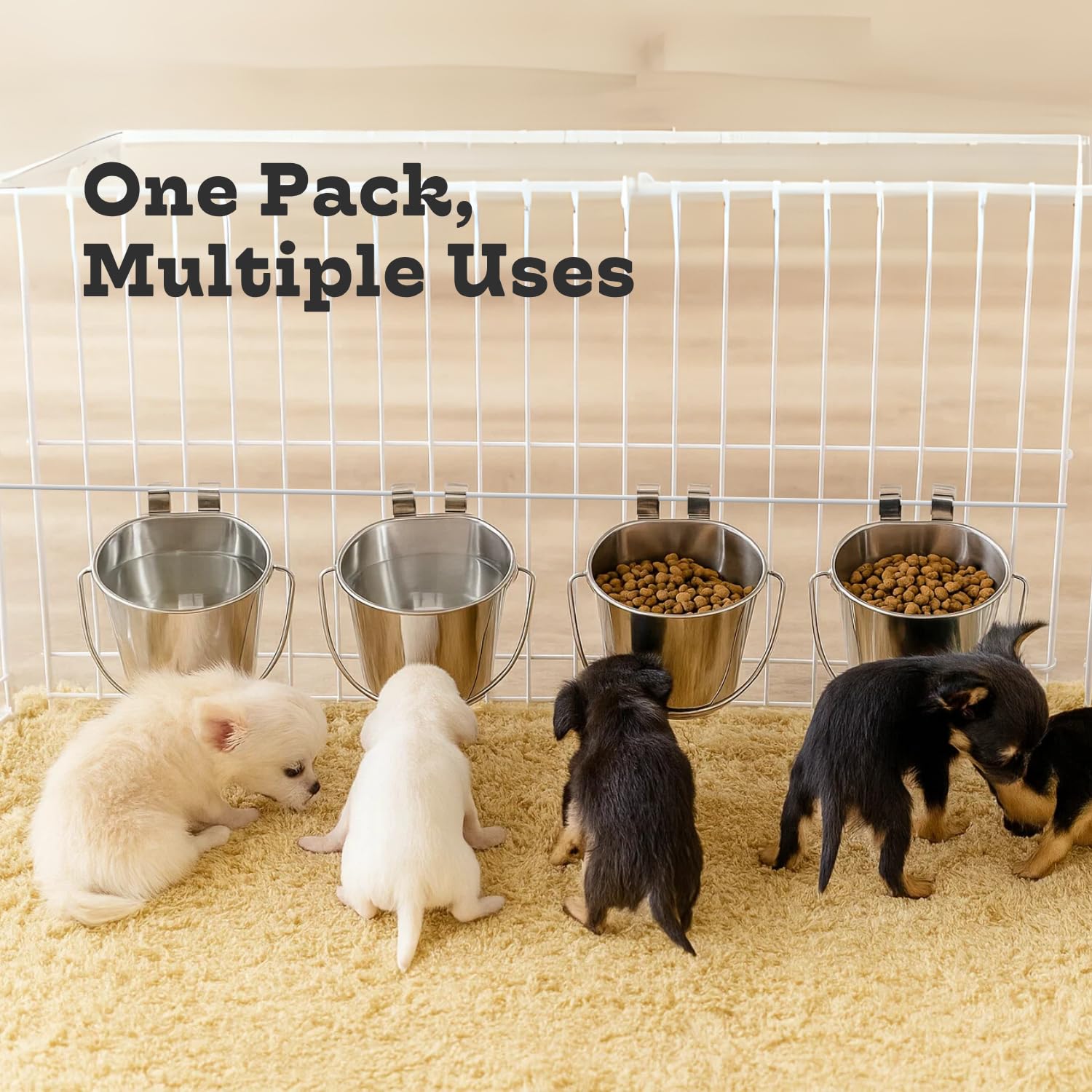AASPIRE PETS seau pour petits animaux, adapté à chiens, chats, lapins et oiseaux