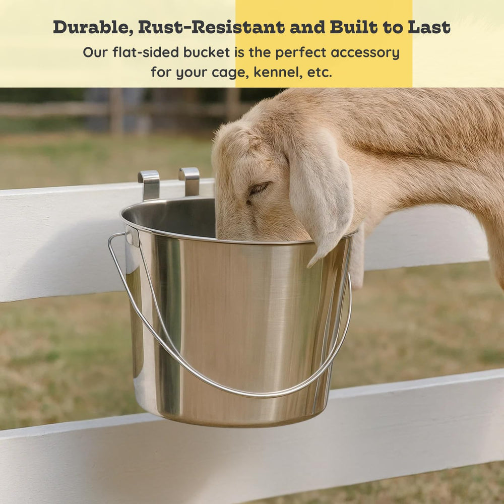 AASPIRE PETS Seau inox plat, nettoyage rapide et sans effort.