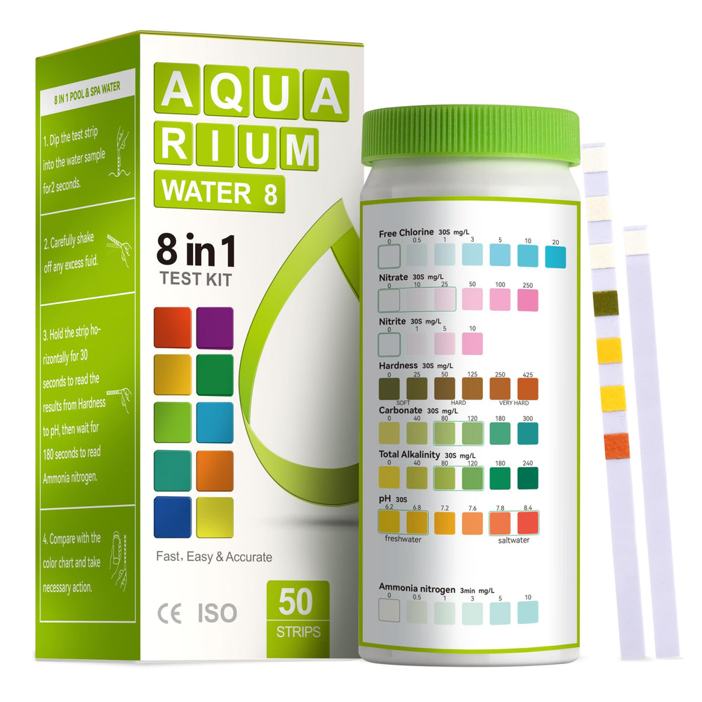 AAwipes bandelettes-test-eau-8en1, détection rapide des paramètres clés pour l'aquarium