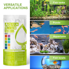 AAwipes bandes-test aquarium affichant les couleurs et les résultats