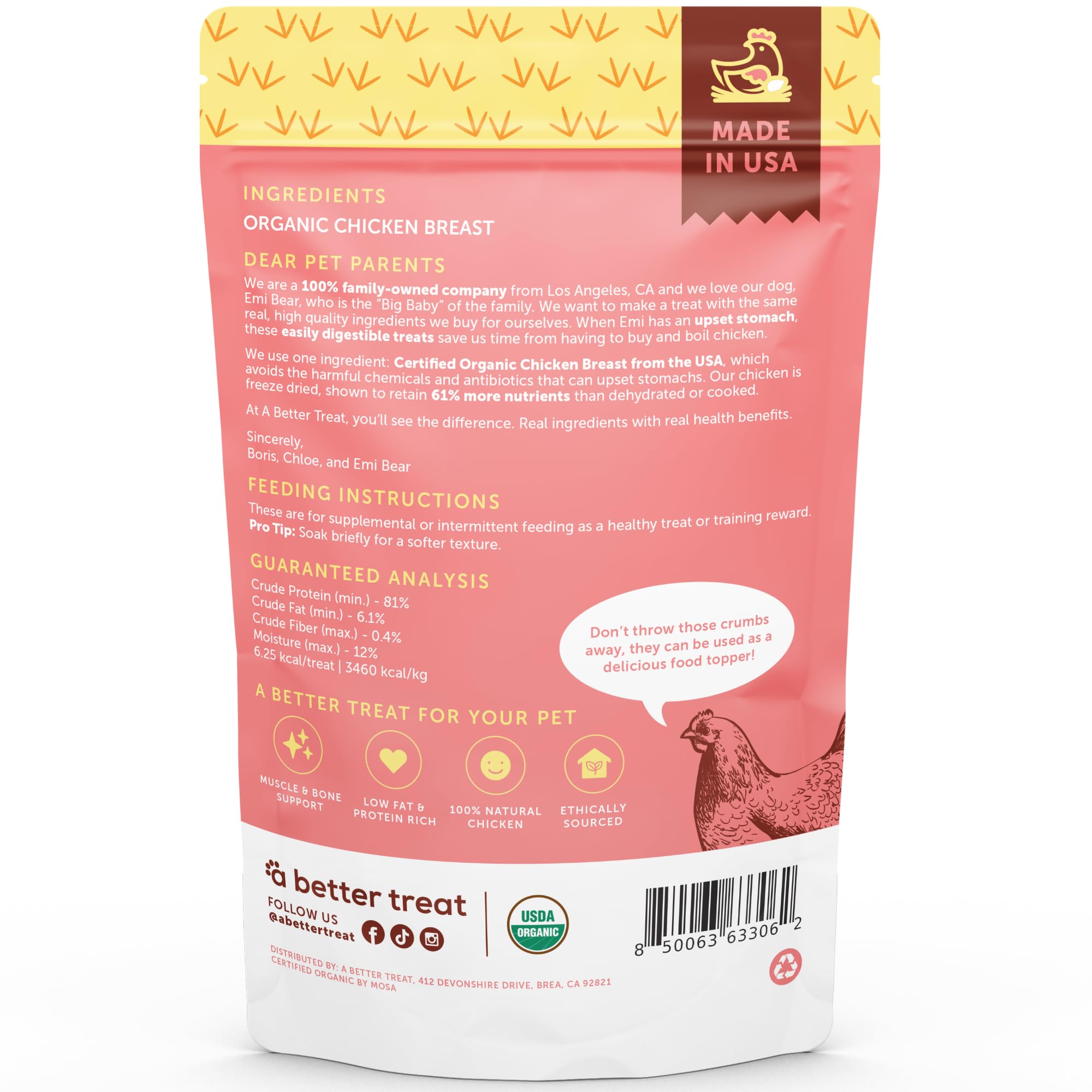 A Better Treat – sans gluten et sans céréales pour chiens sensibles.