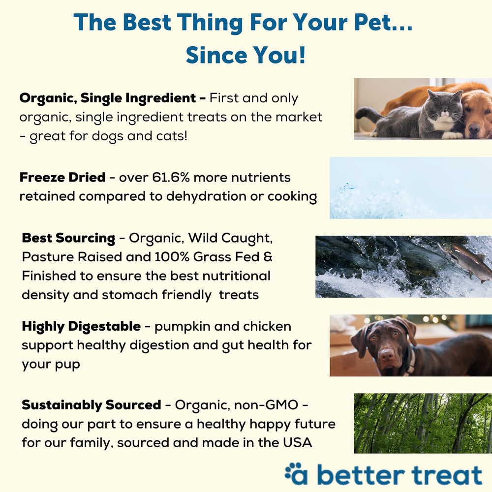 A Better Treat poulet bio – protéine facile à digérer, récompense idéale