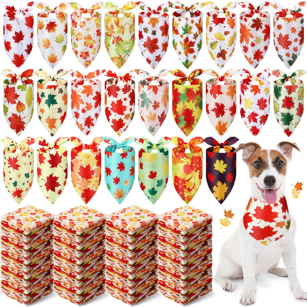 Abbylike bandana avec feuilles d'erable pour chien, parfait pour des photos d'automne.